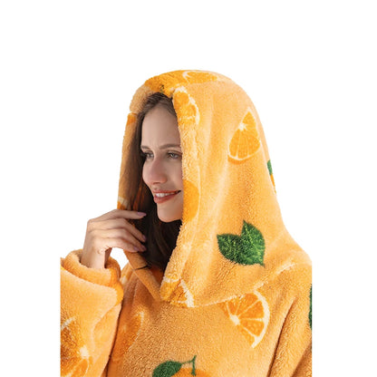 Oversized Sherpa Blanket Hoodie – Warm Wearable Fleece