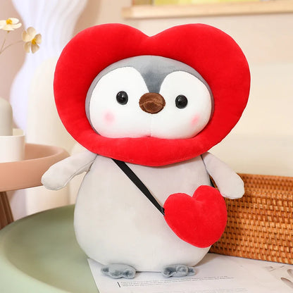 25cm Penguin Costume Plush – Dinosaur & Flower Styles