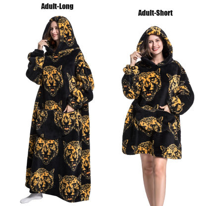 Cocoon Giant Wearable Blanket with Sleeves – Extra-Long Fleece