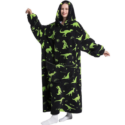 Oversized Sherpa Blanket Hoodie – Warm Wearable Fleece