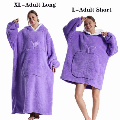 Cocoon Giant Wearable Blanket with Sleeves – Extra-Long Fleece