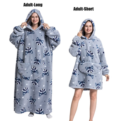 Cocoon Giant Wearable Blanket with Sleeves – Extra-Long Fleece