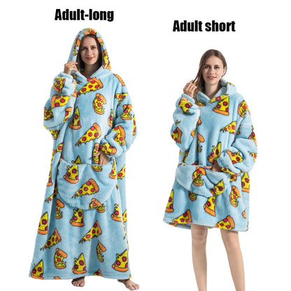 Cocoon Giant Wearable Blanket with Sleeves – Extra-Long Fleece