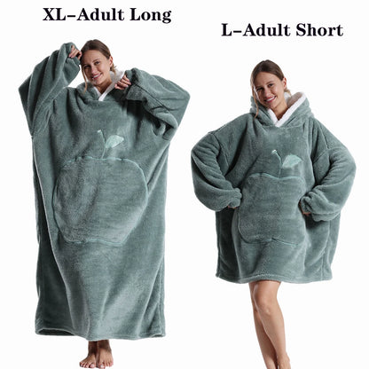 Cocoon Giant Wearable Blanket with Sleeves – Extra-Long Fleece