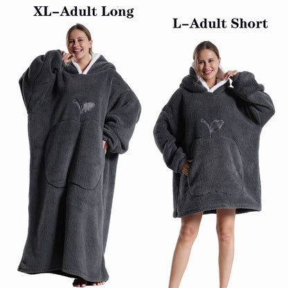Cocoon Giant Wearable Blanket with Sleeves – Extra-Long Fleece
