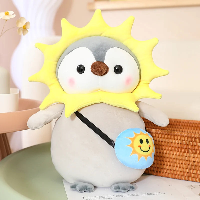 25cm Penguin Costume Plush – Dinosaur & Flower Styles