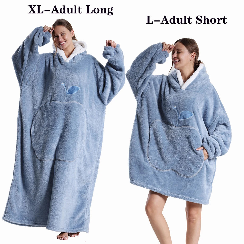 Cocoon Giant Wearable Blanket with Sleeves – Extra-Long Fleece