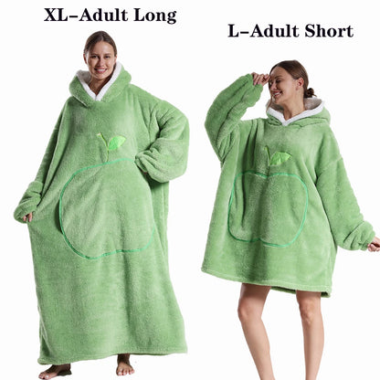 Cocoon Giant Wearable Blanket with Sleeves – Extra-Long Fleece