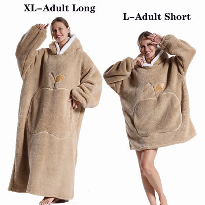 Cocoon Giant Wearable Blanket with Sleeves – Extra-Long Fleece