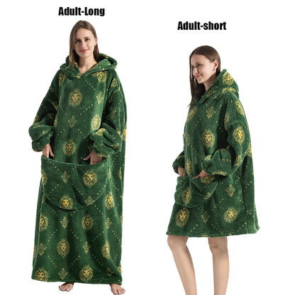 Cocoon Giant Wearable Blanket with Sleeves – Extra-Long Fleece