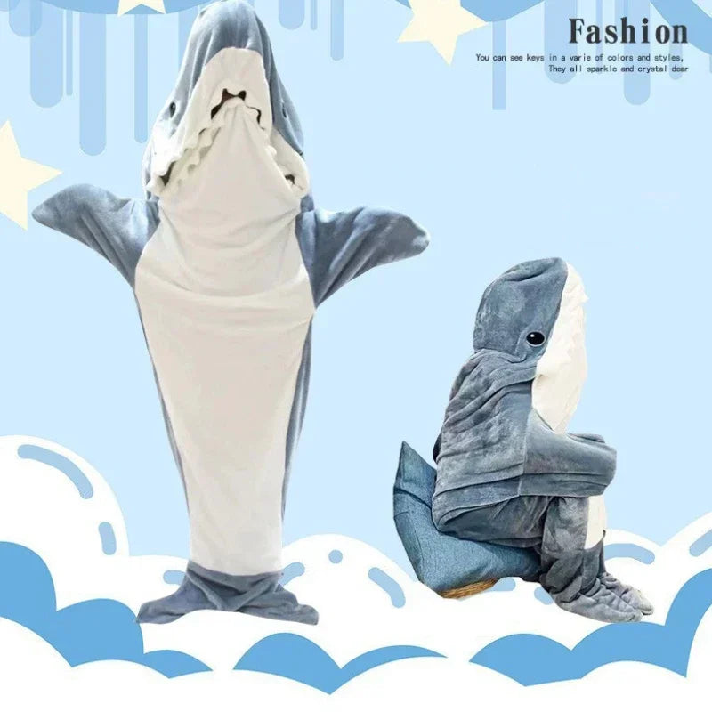 Finn the Shark Blanket Hoodie – Wearable Shark Sleeping Bag