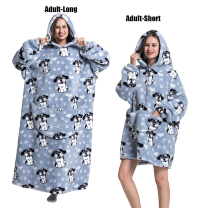 Cocoon Giant Wearable Blanket with Sleeves – Extra-Long Fleece