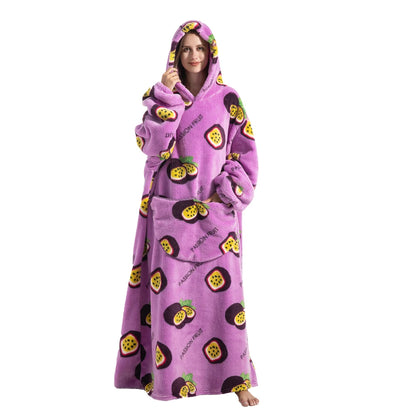 Oversized Sherpa Blanket Hoodie – Warm Wearable Fleece