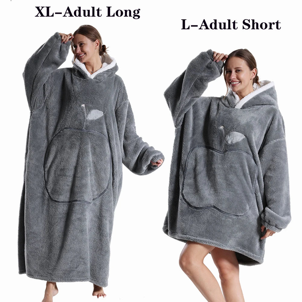 Cocoon Giant Wearable Blanket with Sleeves – Extra-Long Fleece