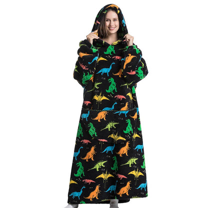 Oversized Sherpa Blanket Hoodie – Warm Wearable Fleece