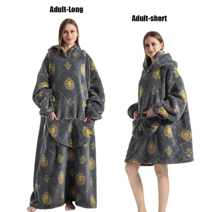Cocoon Giant Wearable Blanket with Sleeves – Extra-Long Fleece