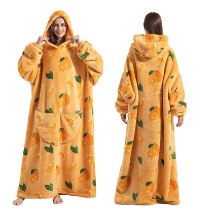 Oversized Sherpa Blanket Hoodie – Warm Wearable Fleece